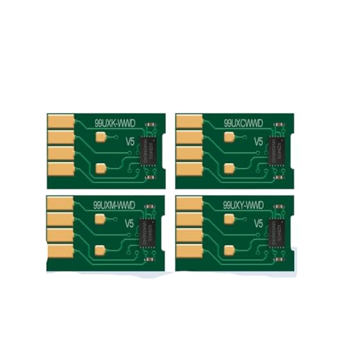 xajbtpq HW Kompatibel mit 990 991 993 Kompatibler Permanentchip Kompatibel mit pagewide Farbe 755dn MFP 774DN 750DN 750DW 772DN 772DW 777Z Drucker Auto Reset Chip(99U 1set(BK C M Y)) von xajbtpq