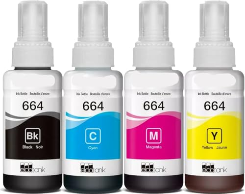 xajbtpq Kompatible 664 Tintenflasche 4 Pack Kompatibel mit ET-2500 ET-2550 ET-2600 ET-2650 ET-4500 Drucker von xajbtpq
