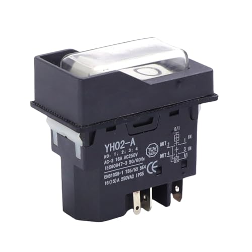 Elektromagnetische Wippschalter, 4/5-polig, Druckknopfschalter, Überlastschutz für Elektrowerkzeug von xbiez
