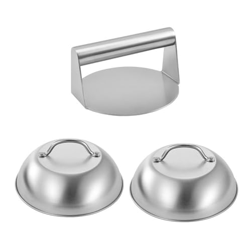 Käse-Schmelzdeckel, 304 Edelstahl, Hamburger-Presswerkzeug, Fleischpresse für Grillplatten, Küche und Outdoor, Grill, Käse, Schmelzdeckel von xbiez