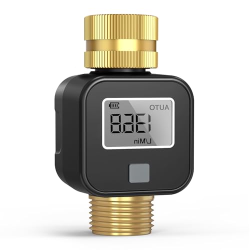 LCD Digitaler Wasserzähler Echtzeit Hohe Genauigkeit Einstellbare Alarme ABS Für Haus/Garten Verwendung Hohe Genauigkeit Wasserdurchflussmesser von xbiez
