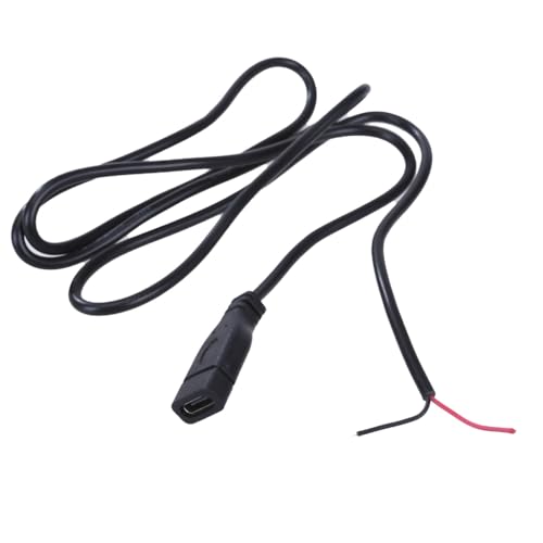 USB C Auf-2-Pin Kabel Mit Blankem Draht Offenes Ende 5 V/2 A USB Typ C Stecker 2-Pin Pigtail Stromkabel Ersatz DIY Kabel Für LED Licht 2-adriges USB Kabel Schwarz USB C Kabel Typ C Stromkabel (2M) von xbiez