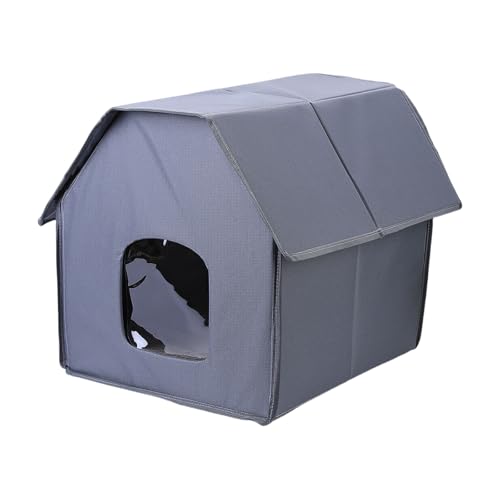 Warmes Haus Outdoor Katzen Einfache Montage Isolierter Unterstand Für Winter Wasserdichtes Gehege Für Draußen Streuner Wasserdichtes Haustierhaus von xbiez