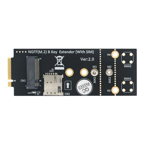 xbiez M.2 (NGFF) Key B Adapter Mit SIMSlot Für 3G 5G Modul Unterstützt NANOSIM Karte Und 3042/3052 Typ M.2 Key B Kartengröße M.2 Schrauben von xbiez