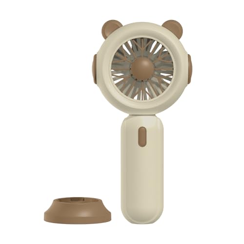 xbiez Tragbarer USB-Mini-Handventilator, AA-Batteriebetrieben, 3 Geschwindigkeiten, Schreibtischventilator für Reisen, Camping und Büro, bunter Ventilator von xbiez