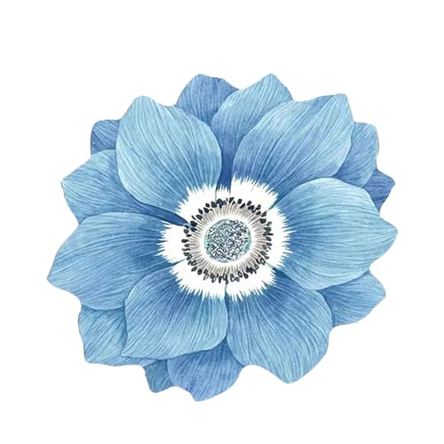 xbiez Unique Flower Designs Teppich, 80 x 80 cm, Bodenteppiche, bequem, weich, langlebig, für modernen Raumteppich von xbiez
