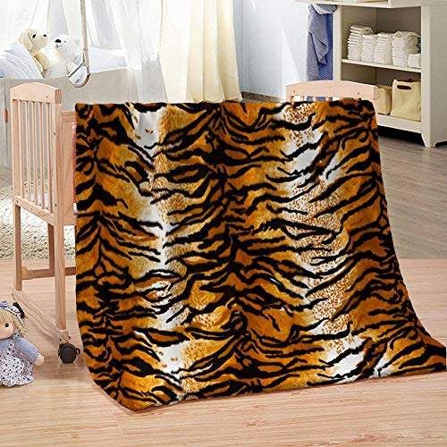 xczxc Kuscheldecke Flanell Mikrofaser Tigermuster superweiche Wärme Gemütlich Fleecedecke, für Wohn und Schlafräume 180x200cm von xczxc