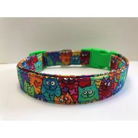 Bunte Katzen Hundehalsband Größe Xs, S, M Oder L Bunte Katzen Hundehalsband Größe Xs, S, M Oder L von xfauxpawsx