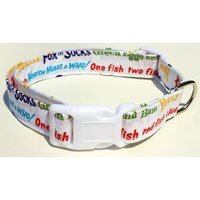 Dr Seuss Bunte Titel Hundehalsband Cartoon Größe Xs, S, M, L von xfauxpawsx