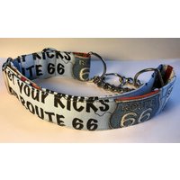 Get Your Kicks Auf Rt 66 Hundehalsband Größe M, L, Xl von xfauxpawsx