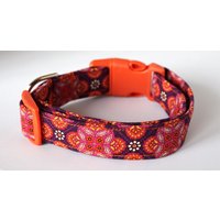 Marrakesch Hundehalsband Orange, Lila, Rosa Größe Xs, S, M Oder L von xfauxpawsx