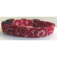 Rotes Bandanna Hundehalsband Größe Xs, S, M Oder L von xfauxpawsx