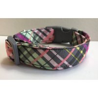 Verrückt Für Kariertes Graues Hundehalsband Größe Xs, S, M Oder L von xfauxpawsx