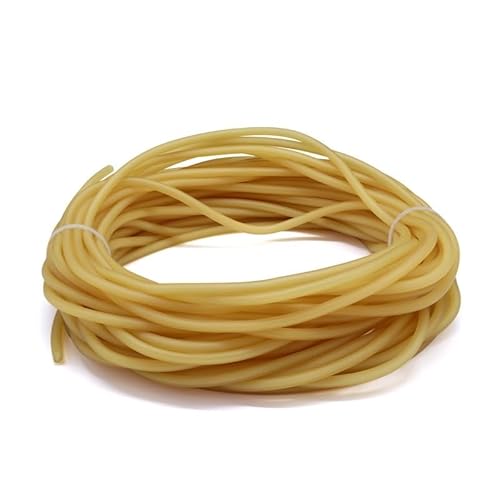 Naturlatex-Gummischlauch – 1 Meter elastischer Schlauch for chirurgische Anwendungen im Gesundheitswesen zur Verwendung mit Katapulten (ID 1,6–3 mm)(Yellow,ID 1.8mm x 4.2mm OD) von xgminao