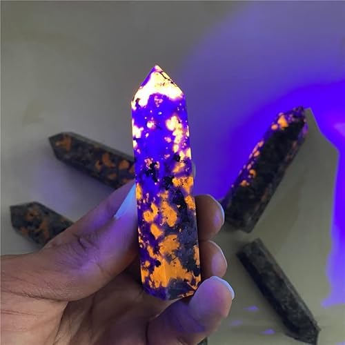 xiaghua369 1 stück Natürliche Kristalle Quarz Yooperlite Turm Point Energie Reiki Steine Zimmer Home Office Aquarium Dekoration Zubehör Edelstein Edelstein (Größe : 7-8cm) von xiaghua369
