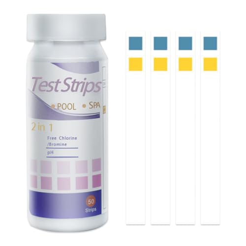 50 Stück Pool Teststreifen,Pool Tester Ph Und Chlor,2 In 1 Pool-Teststreifen FüR Spa,Wert Test Wassertester Pooltester FüR Spa,Streifen Messgerät Wasser Whirlpool Messen Ph-Wert 50 Stück Pool Teststreifen,Pool Tester Ph Und Chlor,2 In 1 Pool-Teststreifen FüR Spa,Wert Test Wassertester Pooltester FüR Spa,Streifen Messgerät Wasser Whirlpool Messen Ph-Wert von xianshi