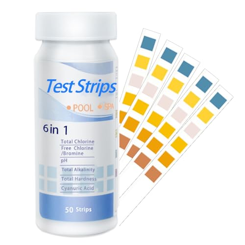 50 Stück Pool Teststreifen,Pool Tester Ph Und Chlor,6 In 1 Pool-Teststreifen FüR Spa,Wert Test Wassertester Pooltester FüR Spa,Streifen Messgerät Wasser Whirlpool Messen Ph-Wert 50 Stück Pool Teststreifen,Pool Tester Ph Und Chlor,6 In 1 Pool-Teststreifen FüR Spa,Wert Test Wassertester Pooltester FüR Spa,Streifen Messgerät Wasser Whirlpool Messen Ph-Wert von xianshi