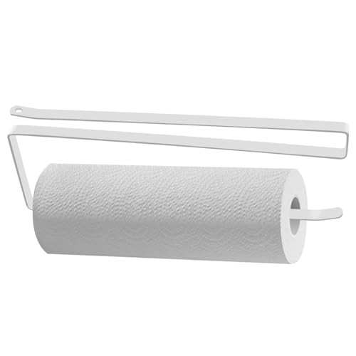 Paper Holder Rollenhalter Paper Towel Racks Küchenrollenhalter Ohne Bohren Moderner Papierrollenhalter No Drilling, für Küche, Speisekammer, Badezimmer, Toilette, Weiß von xianynow