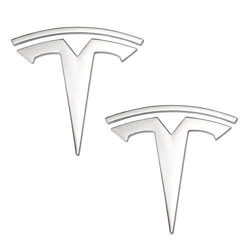 xiaodiao 2 Stück Tesla Model Y 2024-2025 Autos Emblem, 3D-Metall-Aufkleber, Autos Außenembleme FüR Auto, SUV, Frontgrill Oder Heckklappe, Selbstklebend,Silver xiaodiao 2 Stück Tesla Model Y 2024-2025 Autos Emblem, 3D-Metall-Aufkleber, Autos Außenembleme FüR Auto, SUV, Frontgrill Oder Heckklappe, Selbstklebend,Silver von xiaodiao