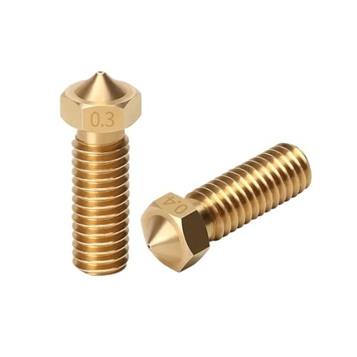 1/3/5/10 stücke 3D Drucker Hotend Vol Düse E3D M6Thread 0.2/0.3/0.4/0,5mm for 3mm Filament Upgrade Kit(5Pcs brass,0.3mm) von xiaopang