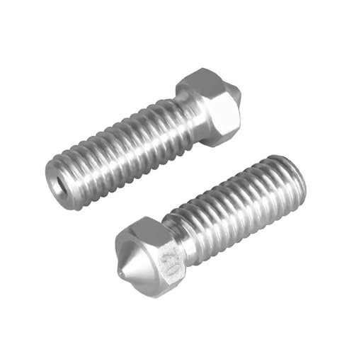 1/3/5/10 stücke 3D Drucker Hotend Vol Düse E3D M6Thread 0.2/0.3/0.4/0,5mm for 3mm Filament Upgrade Kit(5Pcs stainless steel,0.2mm) von xiaopang