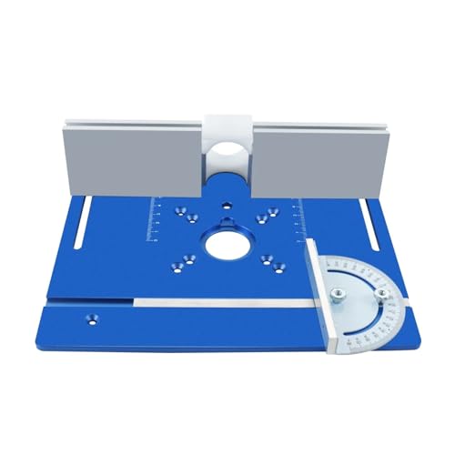 1 Satz Hebesatz for Holzbearbeitungsfräser – Aluminium-Frästisch-Einlegeplatte mit Gehrungsanschlagführung und Halterung for Motoren mit 65 mm Durchmesser(Blue Plate Lift Set) von xiaopang