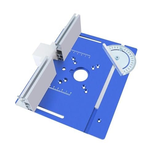 1 Satz Hebesatz for Holzbearbeitungsfräser – Aluminium-Frästisch-Einlegeplatte mit Gehrungsanschlagführung und Halterung for Motoren mit 65 mm Durchmesser(Blue Plate Set) von xiaopang
