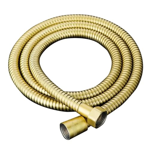 1 Stück 1,5 m Edelstahl-Brauseschlauch, Hochdruck-Ersatz, Sprühverschlüsselungsrohr, universelle Goldfarbe von xiaopang