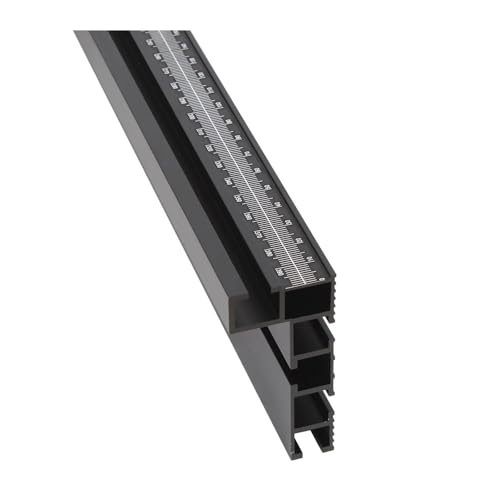 1 Stück 75 Typ Schwarz Aluminiumprofil Router Zaun W/Laser Skala T-Track Tischkreissäge Holzbearbeitung T-Slot Gehrungsschiene Stopper(40cm) von xiaopang