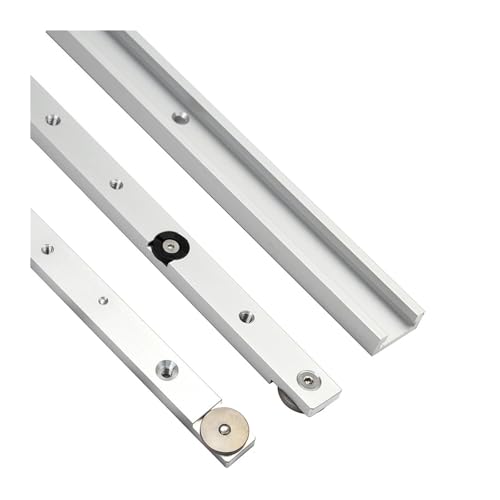 1 stücke Aluminium Legierung T-tracks Slot Gehrung Track Und Bar Slider Tisch Säge Gauge Stange Holzbearbeitung Werkzeug Langlebig im Einsatz(400mm Track-Silver) von xiaopang