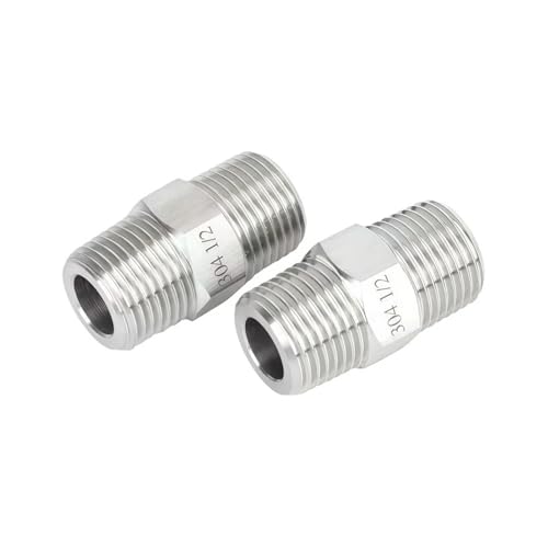 1 stücke Hochdruck 1/8 "1/4" 3/8 "1/2" 3/4 "1" BSP NPT BSPT Hex Nippel 304 Edelstahl Gleich Reduziert Außengewinde Rohr Armaturen(1 BSPT) von xiaopang