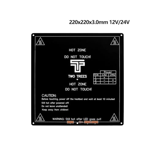 1pc MK3 Aluminium Substrat Beheizte Bett 220/235/250/310mm * 3mm 12V 24V Brutstätte Mit Kabel Heatbed Plattform 3D Drucker Teil for En3(220X220 12V 24V) von xiaopang