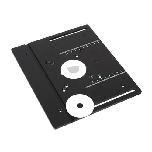 1set Aluminium Router Tisch Insert Platte Holzbearbeitung Trimmer Elektrische Holz Fräsen Flip Mit Gehrung Gauge for DIY Arbeits Benche(A Black) von xiaopang