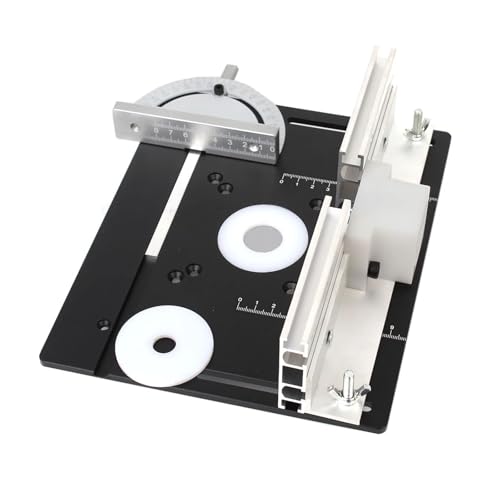 1set Aluminium Router Tisch Insert Platte Holzbearbeitung Trimmer Elektrische Holz Fräsen Flip Mit Gehrung Gauge for DIY Arbeits Benche(C Black) von xiaopang