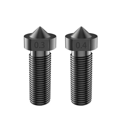 3D-Drucker-Hotend-Düse, M6-Gewinde 0,2/0,3/0,4/0,5 mm, for 1,75 mm Filament, Upgrade-Kit, 1/3/5/10 Stück(3Pcs hard steel,0.4mm) von xiaopang