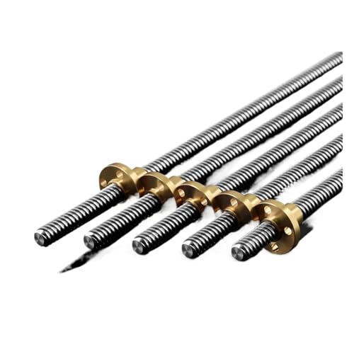 4 STÜCKE lot 3D Drucker Teile T8 Schraube 8mm Blei 400 450 500 550 600mm Mit Messingmutter for Reprap(100MM) von xiaopang