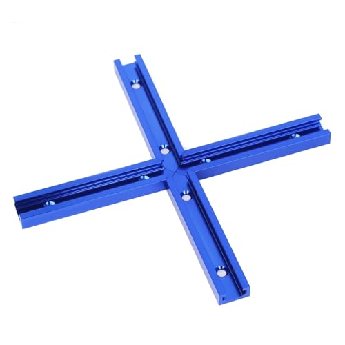 4 stücke 19mm T-Track Slot Gehrung Track Jig Kreuzung Kit for Zimmerei Gehrung Doppel Cut Profil Kit Holzbearbeitung DIY Werkzeuge(Blue) von xiaopang