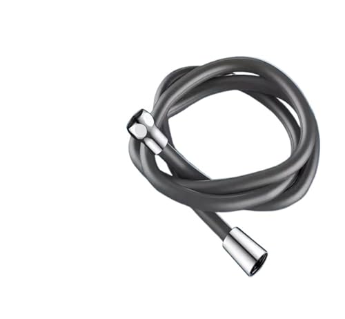 Neuer 1,5/2/3M Silikon-Duschkopfschlauch, flexibles Anti-Wicklungsrohr, leistungsstarker Hochdruck-Duschschlauch, Badezimmer-Wasserhahn-Zubehör(Grey,1.5M) von xiaopang