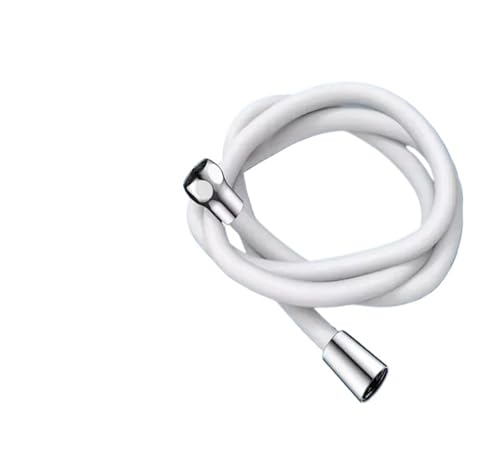 Neuer 1,5/2/3M Silikon-Duschkopfschlauch, flexibles Anti-Wicklungsrohr, leistungsstarker Hochdruck-Duschschlauch, Badezimmer-Wasserhahn-Zubehör(White,2M) von xiaopang
