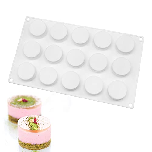 XiaoShenLu Mousse-Kuchenform Silikon backformen für Kuchen - 3D backform DIY Dessert Mould, 15 Löchern Zylinder von XiaoShenLu