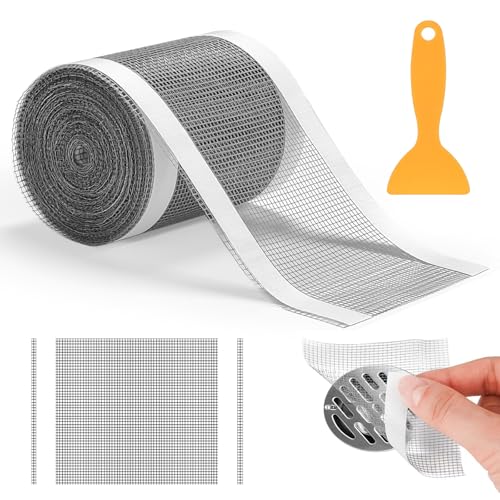 xiaoxiaozhijia 7cm*10m Haarsieb Dusche,Einweg Abfluss Haarfänger,Abflusssieb Duschrinne mit Kunststoffspachtel für Duschen Badewannen Küche (7cm x 10M) von xiaoxiaozhijia