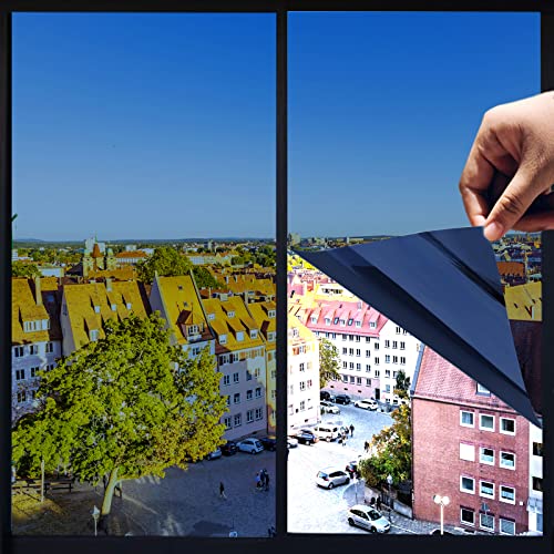 xiawei Einweg-Fensterfolie, hochwertiges PET-Material, reflektierend, Wärmeregulierung, Anti-UV-Türaufkleber, Fenstertönung für Zuhause, Büro, Wohnzimmer, blau, 45 x 18 cm xiawei Einweg-Fensterfolie, hochwertiges PET-Material, reflektierend, Wärmeregulierung, Anti-UV-Türaufkleber, Fenstertönung für Zuhause, Büro, Wohnzimmer, blau, 45 x 18 cm von xiawei