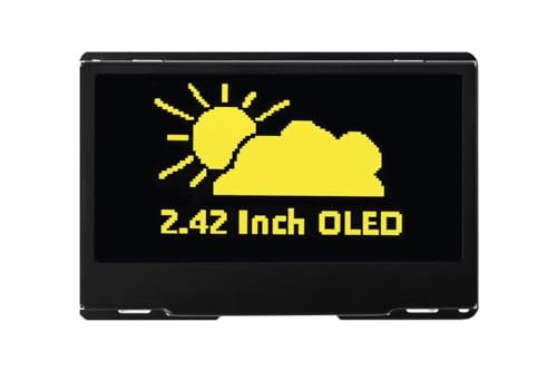 2.42inch OLED Display Module - 128x64 Resolution, SPI/I2C Communication, Compatible with Raspberry Pi, Arduino, SSD1309 Driver Chip with Metal Case (Yellow) von xicoolee