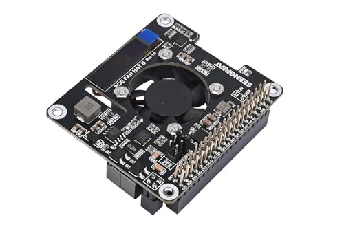 PoE Power Supply and Cooling HAT Board with OLED Display, Adjustable Fan, Fits Raspberry Pi 4B/3B+ POE HAT, Supports 802.3af/at Network Standards for Enhanced Heat Management PoE Power Supply and Cooling HAT Board with OLED Display, Adjustable Fan, Fits Raspberry Pi 4B/3B+ POE HAT, Supports 802.3af/at Network Standards for Enhanced Heat Management von xicoolee