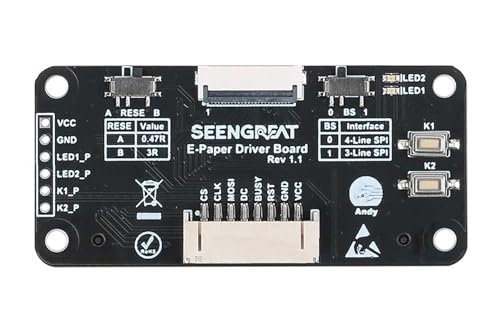 Universal E-Ink Display Driver HAT Board, Fits Raspberry Pi, Compatible with Arduino, STM32, ESP32 – SPI Interface with Open-Source Code for E-Paper Projects Universal E-Ink Display Driver HAT Board, Fits Raspberry Pi, Compatible with Arduino, STM32, ESP32 – SPI Interface with Open-Source Code for E-Paper Projects von xicoolee