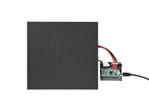 xicoolee RGB Vollfarb-LED-Matrix-Panel für Raspberry Pi/Arduino/ESP32, 3 mm Rastermaß, 64 × 64, 4096 einzelne RGB-LEDs, Helligkeit einstellbar, mit Adapter für direkten Stecker xicoolee RGB Vollfarb-LED-Matrix-Panel für Raspberry Pi/Arduino/ESP32, 3 mm Rastermaß, 64 × 64, 4096 einzelne RGB-LEDs, Helligkeit einstellbar, mit Adapter für direkten Stecker von xicoolee