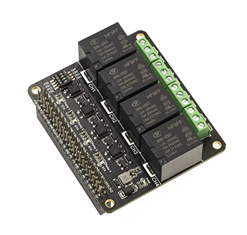 XICOOLEE 4-CH Relay Raspberry Pi Power Relay Expansion Board Module Vierk für Raspberry Pi Zero/Zero W/Zero WH/2B/3B/3B+/4B von xicoolee