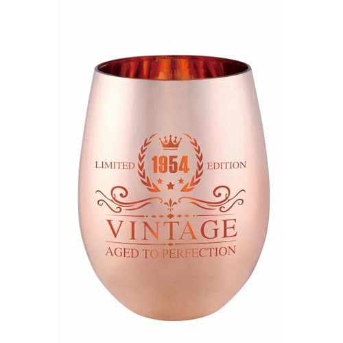 xilaxila 70th Birthday Gifts for Women - Vintage 1954 Wine Glass - 70th Birthday Decorations for Her - Funny Bday Present Ideas von xilaxila