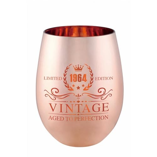 xilaxila 60th Birthday Gifts for Women - Vintage 1964 Wine Glass - 60th Birthday Decorations for Her - Funny Bday Present Ideas von xilaxila