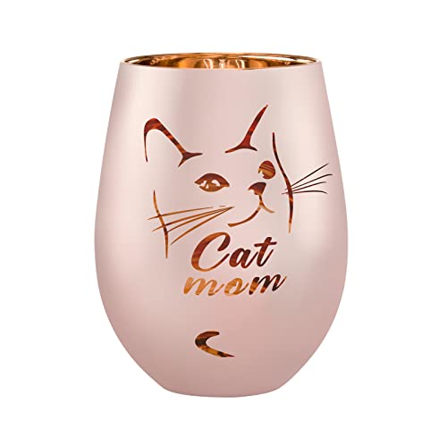 xilaxila Cat Mom Gifts – Katzenliebhaber Geschenke für Frauen – Katzengeschenke für Katzenliebhaber – Weingläser für Katze, 510 ml von xilaxila